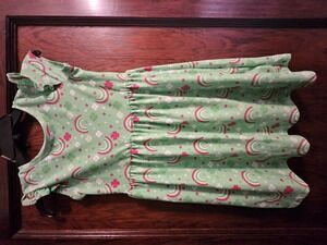 Girls Size Medium (7/8) Green Shamrock & Rainbow Dress – St. Patrick’s Day